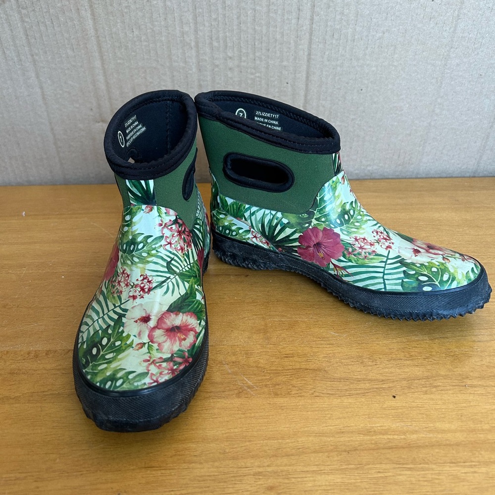 Floral Rain Boots